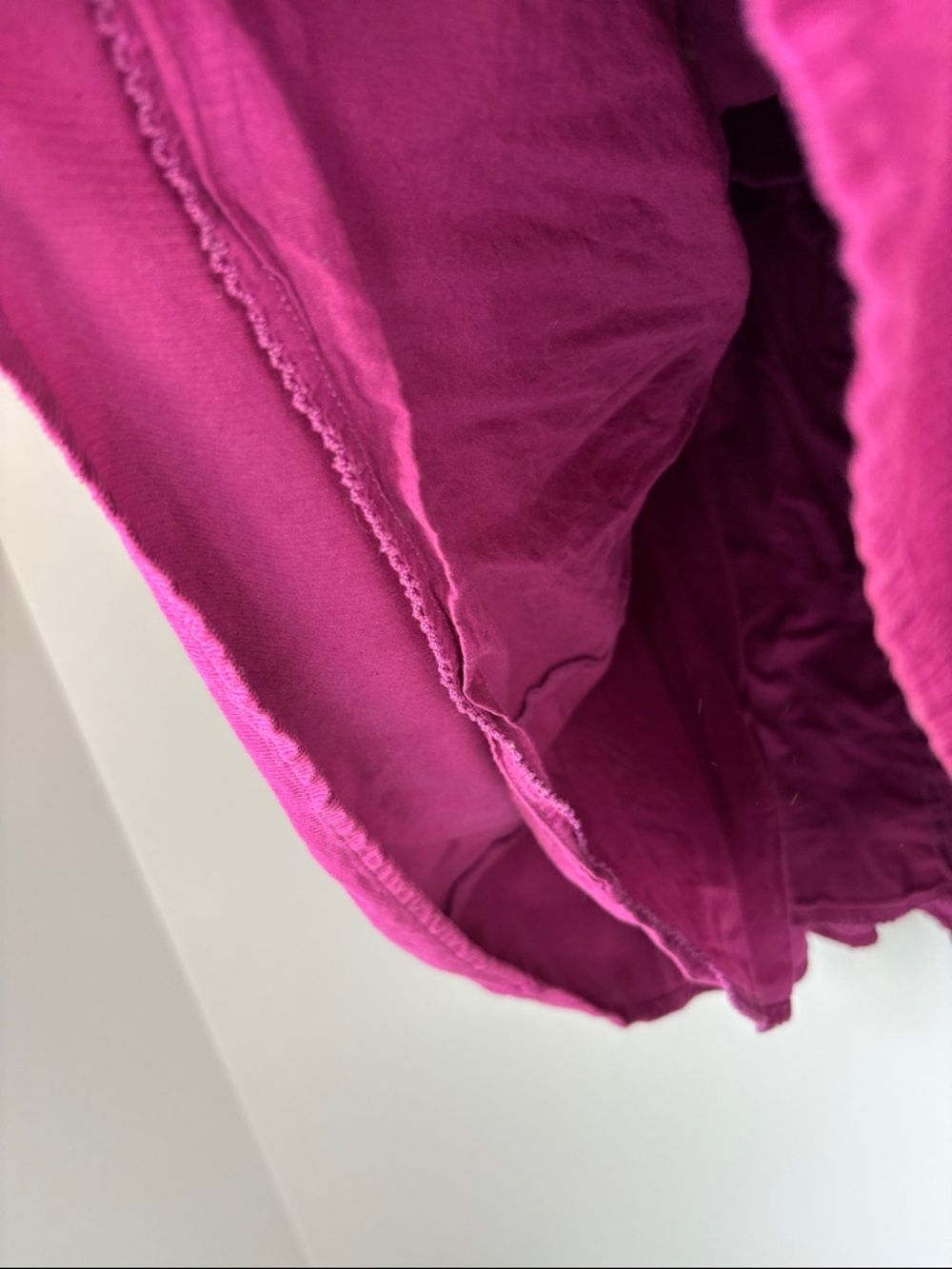 Anthropologie Fuchsia Corduroy V Neck Button Down Mini Dress - S - Picture 7 of 10